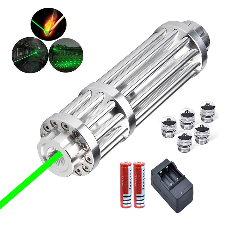 50000mw 520nm Gatling Burning High Power Green Laser pointer kits Black -  Laserpointerpro